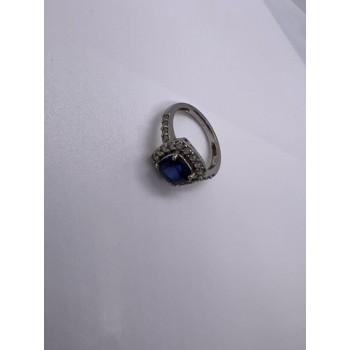 925 Sterling Silver Spinel & Beryl Ring Size 6.5