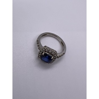 925 Sterling Silver Spinel & Beryl Ring Size 6.5