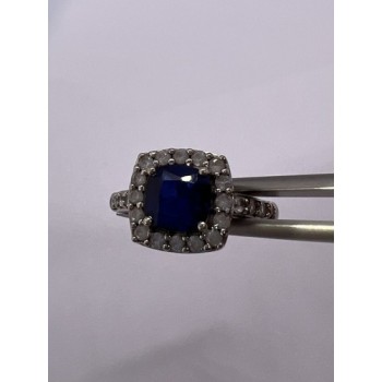 925 Sterling Silver Spinel & Beryl Ring Size 6.5