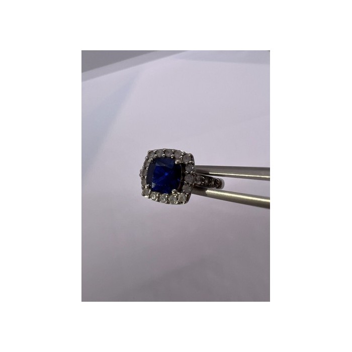 925 Sterling Silver Spinel & Beryl Ring Size 6.5