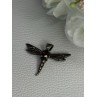 925 Sterling Silver Dragonfly Garnet Pendant Length 0.90 Inch