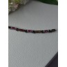 925 Sterling Silver Shiny Opal Pink & White Topaz Bracelet Length 7 Inch