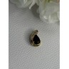 10K YELLOW GOLD BLACK SAPPHIRE & DIAMONDS PENDANT LENGTH 0.60 INCH