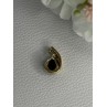 10K YELLOW GOLD BLACK SAPPHIRE & DIAMONDS PENDANT LENGTH 0.60 INCH