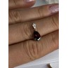 10K YELLOW GOLD GARNET & DIAMOND PENDANT LENGTH 0.70 INCH