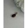 10K YELLOW GOLD GARNET & DIAMOND PENDANT LENGTH 0.70 INCH