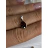 10K YELLOW GOLD GARNET & DIAMOND PENDANT LENGTH 0.70 INCH
