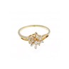 14K YELLOW GOLD SAPPHIRE & DIAMONDS RING SIZE 7.25