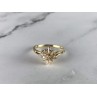 14K YELLOW GOLD SAPPHIRE & DIAMONDS RING SIZE 7.25