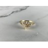14K YELLOW GOLD SAPPHIRE & DIAMONDS RING SIZE 7.25