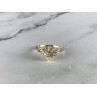 14K YELLOW GOLD SAPPHIRE & DIAMONDS RING SIZE 7.25