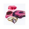 10K YELLOW GOLD TOURMALINE & DIAMONDS HEART RING SIZE 4.75