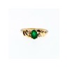 14K YELLOW GOLD  EMERALD & DIAMONDS RING SIZE 8