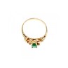 14K YELLOW GOLD  EMERALD & DIAMONDS RING SIZE 8