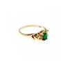 14K YELLOW GOLD  EMERALD & DIAMONDS RING SIZE 8