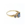 14K YELLOW GOLD  SAPPHIRE & DIAMONDS RING SIZE 7