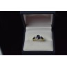 14K YELLOW GOLD  SAPPHIRE & DIAMONDS RING SIZE 7