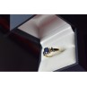 14K YELLOW GOLD  SAPPHIRE & DIAMONDS RING SIZE 7
