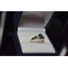 14K YELLOW GOLD  SAPPHIRE & DIAMONDS RING SIZE 7