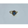 14K YELLOW GOLD TOPAZ & DIAMONDS RING SIZE 7.25