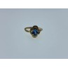 14K YELLOW GOLD TOPAZ & DIAMONDS RING SIZE 7.25