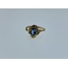 14K YELLOW GOLD TOPAZ & DIAMONDS RING SIZE 7.25