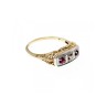 14K YELLOW GOLD RUBIES & DIAMOND RING SIZE 8