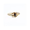 10K YELLOW GOLD SPINEL & WHITE TOPAZ  RING SIZE 5.5