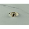 10K YELLOW GOLD SPINEL & WHITE TOPAZ  RING SIZE 5.5