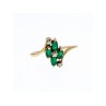 10K YELLOW GOLD  EMERALD & DIAMONDS RING SIZE 6.75