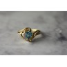 10K YELLOW GOLD TOPAZ & DIAMONDS RING SIZE 6.75