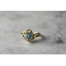 10K YELLOW GOLD TOPAZ & DIAMONDS RING SIZE 6.75