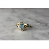 10K YELLOW GOLD TOPAZ & DIAMONDS RING SIZE 6.75