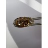 925 Sterling Silver Citrine CZ Ring Size 6.5