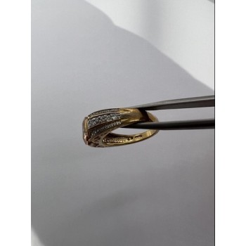 925 Sterling Silver Citrine CZ Ring Size 6.5