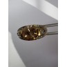 925 Sterling Silver Citrine CZ Ring Size 6.5