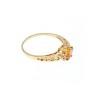 14K YELLOW GOLD CITRINE & DIAMONDS RING SIZE 8