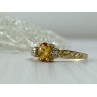 14K YELLOW GOLD CITRINE & DIAMONDS RING SIZE 8