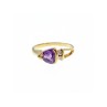 14K YELLOW GOLD TOURMALINE & DIAMONDS RING SIZE 3