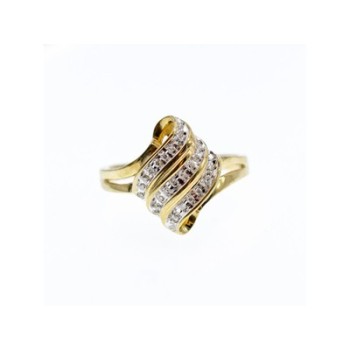 10K YELLOW GOLD DIAMONDS RING SIZE 11.125
