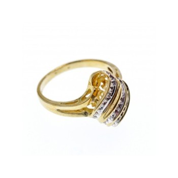 10K YELLOW GOLD DIAMONDS RING SIZE 11.125