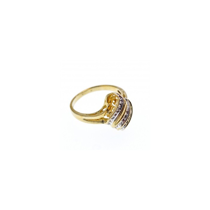 10K YELLOW GOLD DIAMONDS RING SIZE 11.125