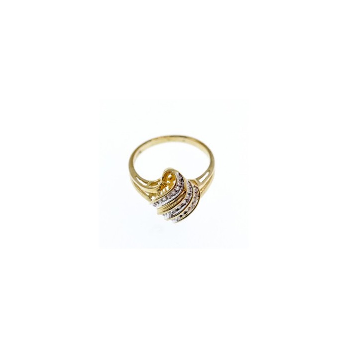 10K YELLOW GOLD DIAMONDS RING SIZE 11.125