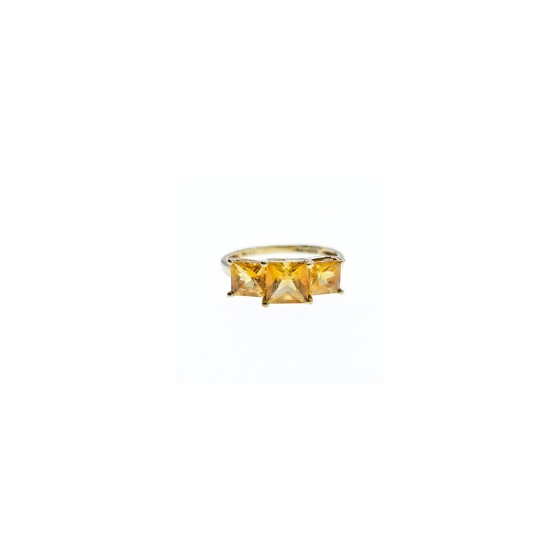 10K YELLOW GOLD HELIODOR RING SIZE 7.25