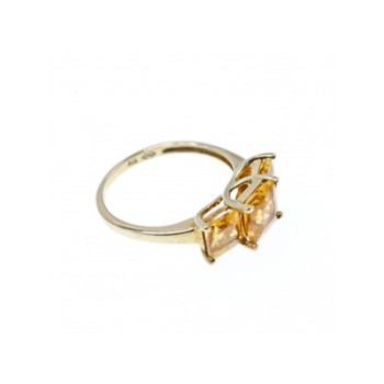 10K YELLOW GOLD HELIODOR RING SIZE 7.25