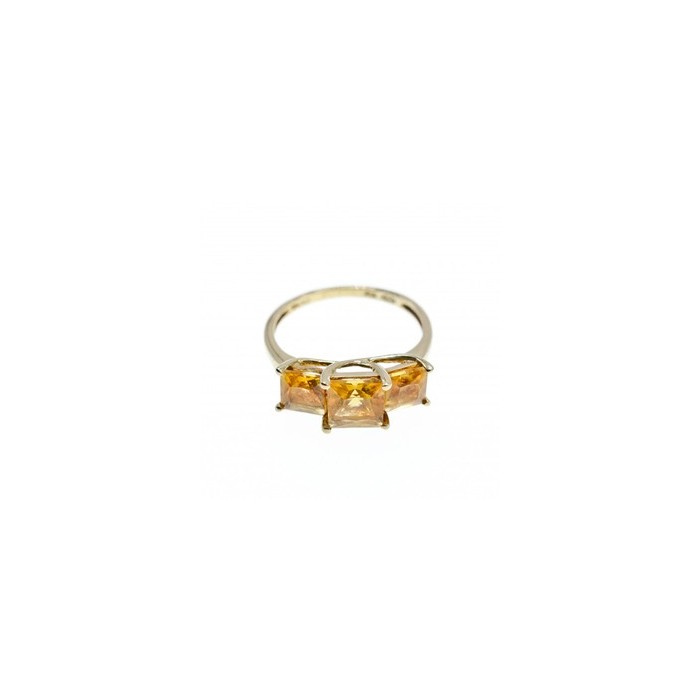 10K YELLOW GOLD HELIODOR RING SIZE 7.25