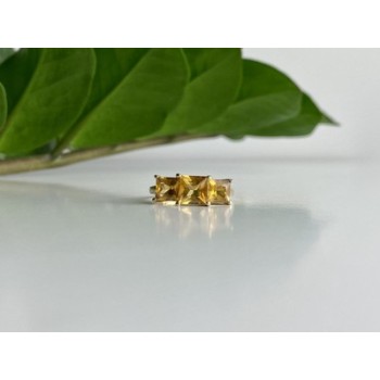 10K YELLOW GOLD HELIODOR RING SIZE 7.25