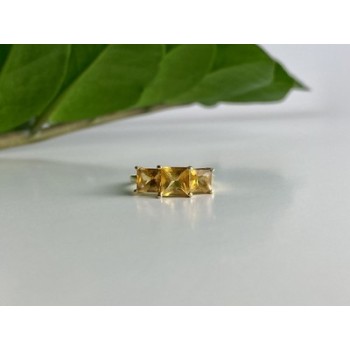 10K YELLOW GOLD HELIODOR RING SIZE 7.25