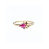 10K YELLOW GOLD RUBY & DIAMONDS RING SIZE 6.75