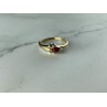 10K YELLOW GOLD RUBY & DIAMONDS RING SIZE 6.75